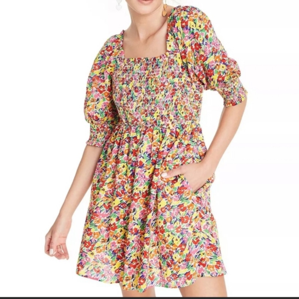 RIXO x TARGET FLORAL PUFFY SLEEVES DRESS SIZE XS
